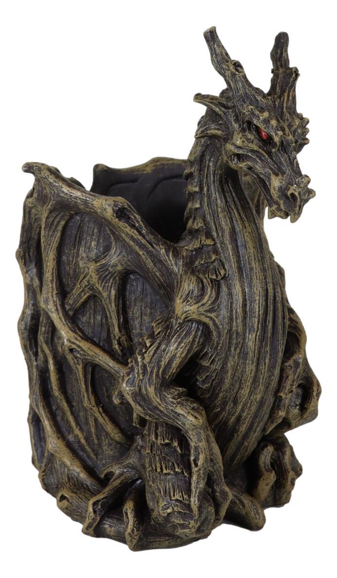 Medieval Forest Tree Ent Greenman Dendritic Roots Dragon Desktop Pen Holder