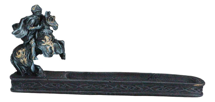 Medieval Knight Of Chivalry Jousting Champion On Horse Stick Incense Holder