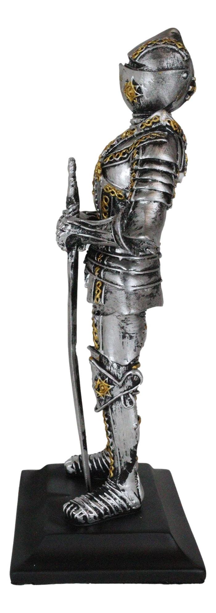 Medieval Swordsman Knight Figurine Suit Of Armor Northern Star Coat Of Arms