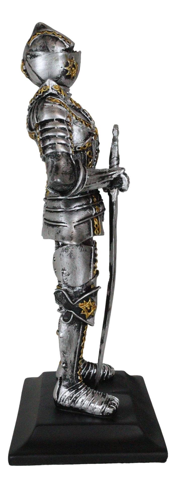Medieval Swordsman Knight Figurine Suit Of Armor Northern Star Coat Of Arms