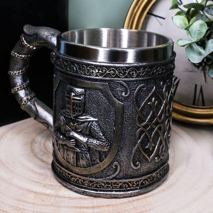 Medieval Templar Crusader Knight Mug Suit Of Armor Knight Of The Cross Tankard