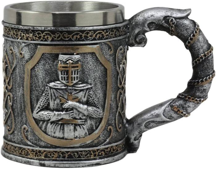 Medieval Templar Crusader Knight Mug Suit Of Armor Knight Of The Cross Tankard