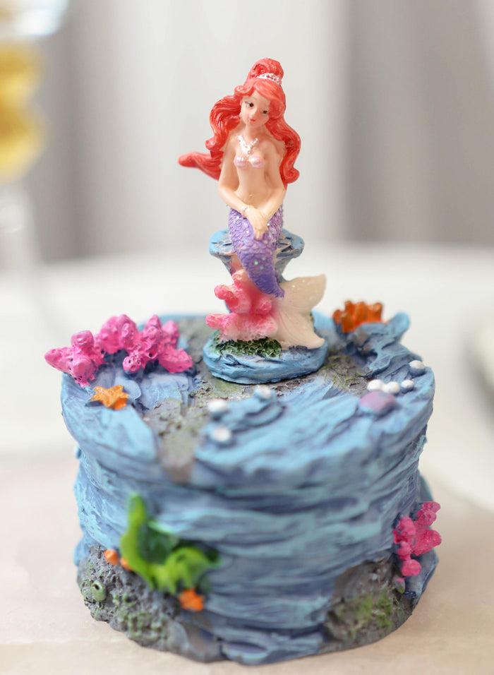 Mermaid Mergirl Sisters Sitting On Rock By Corals Mini Decorative Boxes Set Of 2