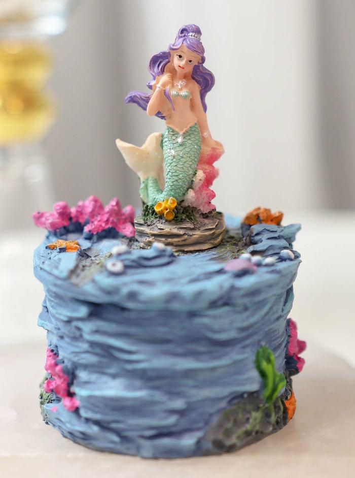Mermaid Mergirl Sisters Sitting On Rock By Corals Mini Decorative Boxes Set Of 2