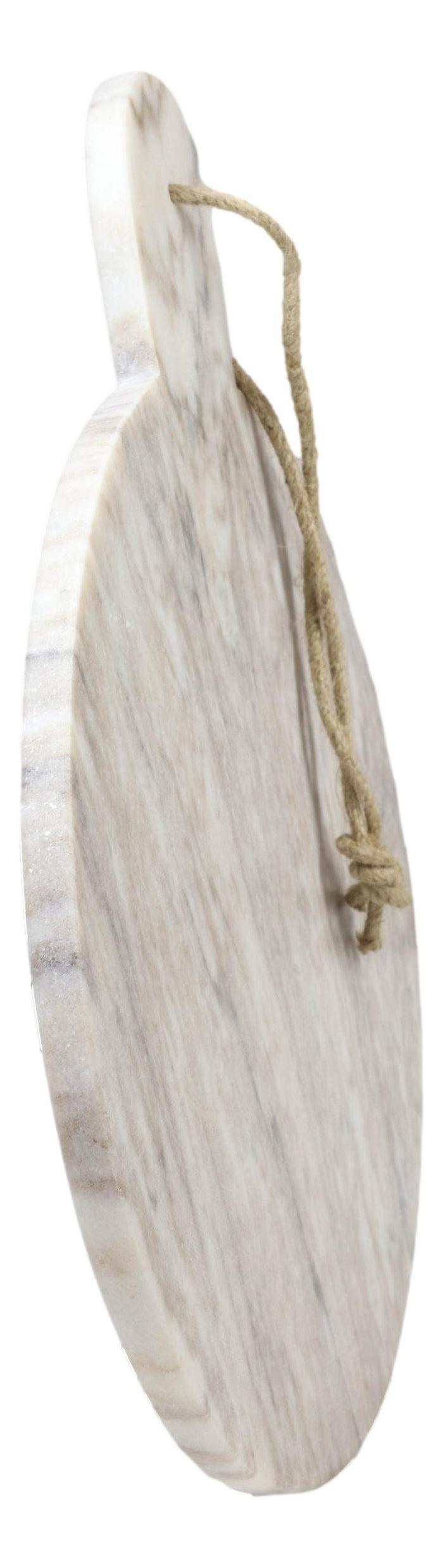 Modern Chic Gray White Veined Natural Marble Cutting Board Charcuterie Tray
