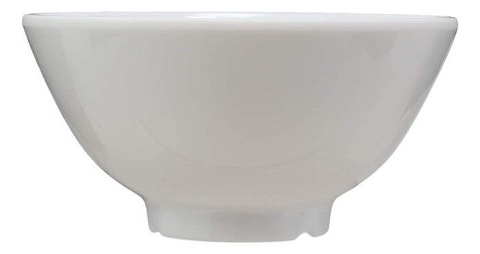 Modern White Jade Melamine Round Bowls 8oz For Rice Soup Salad Sauce Set Of 6
