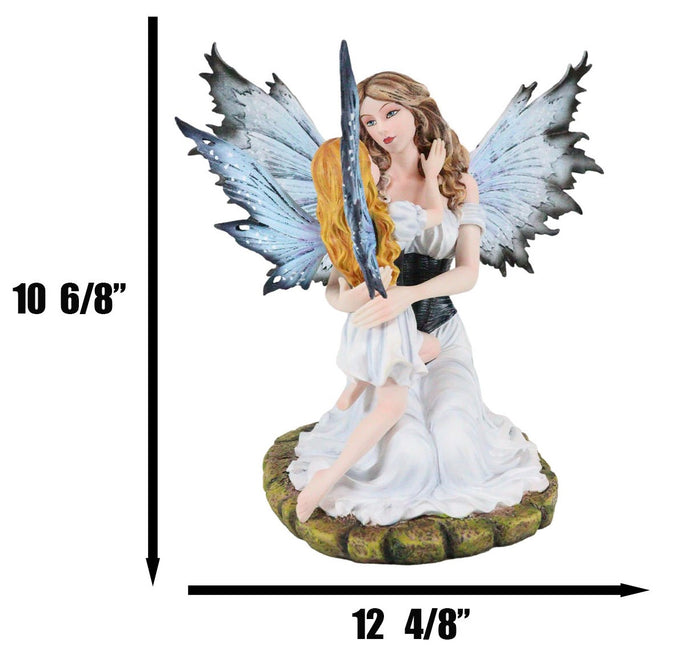 Motherhood Motherly Love And Affection Fairy Mother Embracing Daughter Figurine