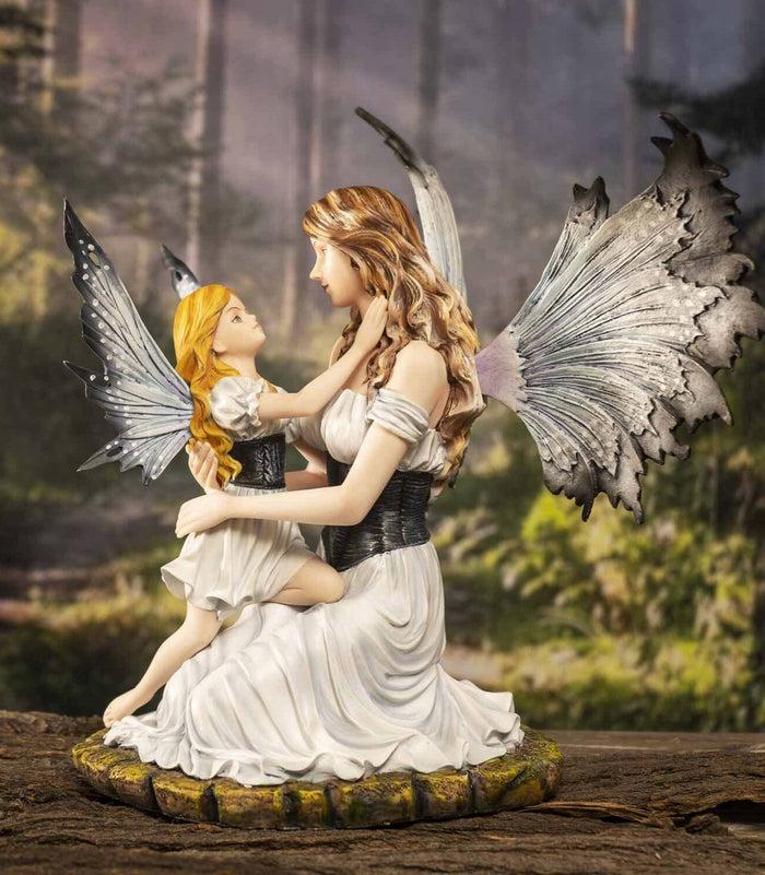 Motherhood Motherly Love And Affection Fairy Mother Embracing Daughter Figurine