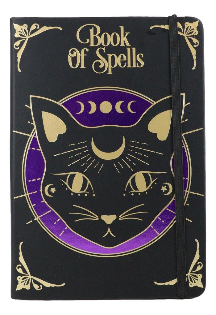 Mystic Mog Cat Book Of Spells Lined Pages Journal Book With Bookmark And Cord
