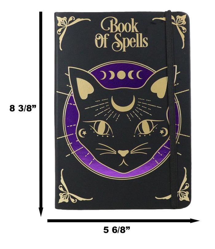 Mystic Mog Cat Book Of Spells Lined Pages Journal Book With Bookmark And Cord