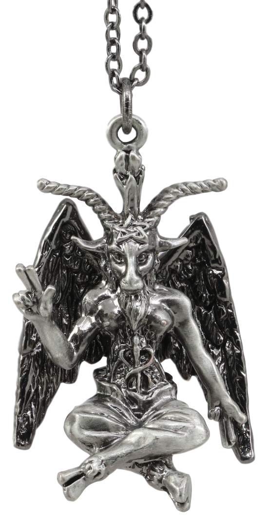 MystiKraft Sabbatic Baphomet With Pentagram Necklace Pendant With Chain