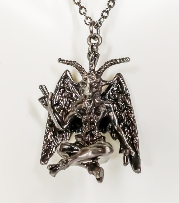 MystiKraft Sabbatic Baphomet With Pentagram Necklace Pendant With Chain