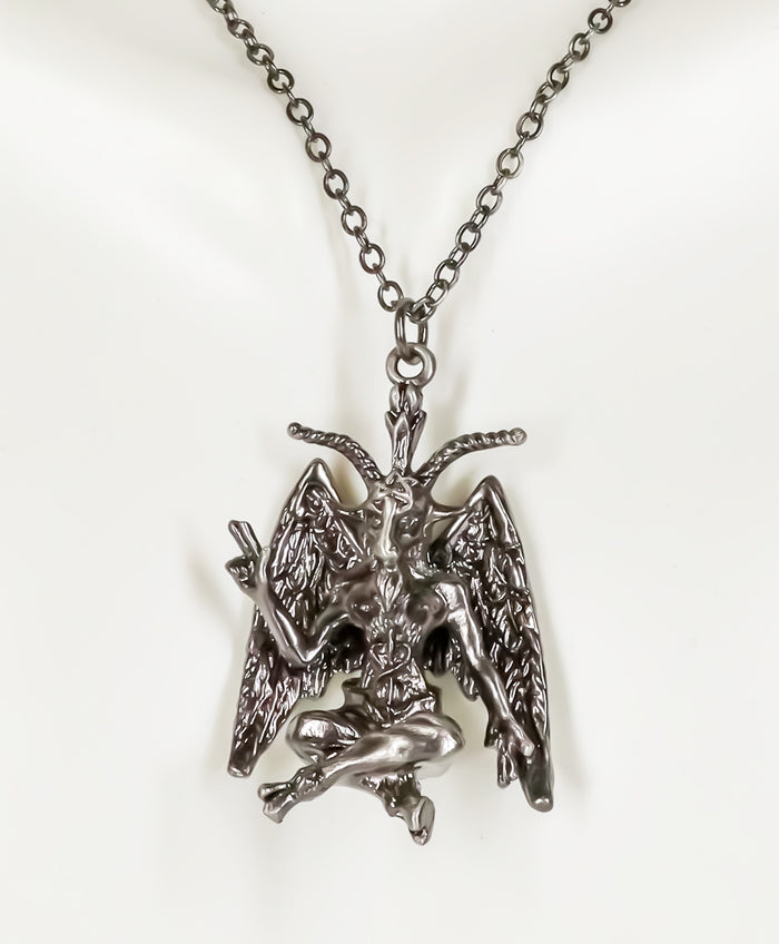 MystiKraft Sabbatic Baphomet With Pentagram Necklace Pendant With Chain