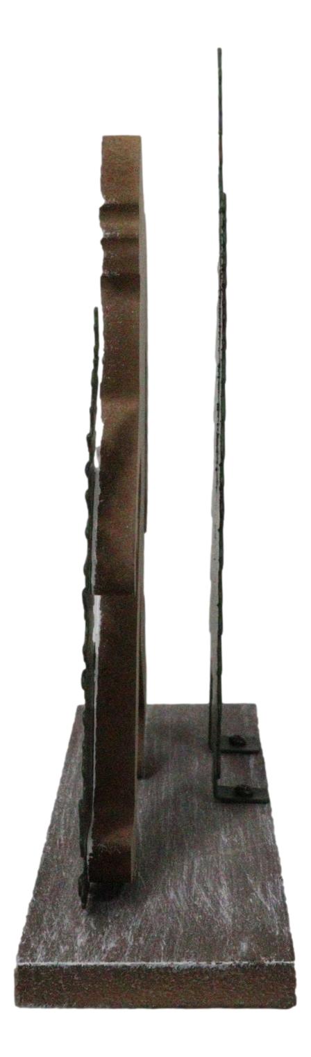 Myth Legend Sasquatch Big Foot By Pine Trees Wooden Silhouette Cutout Sculpture