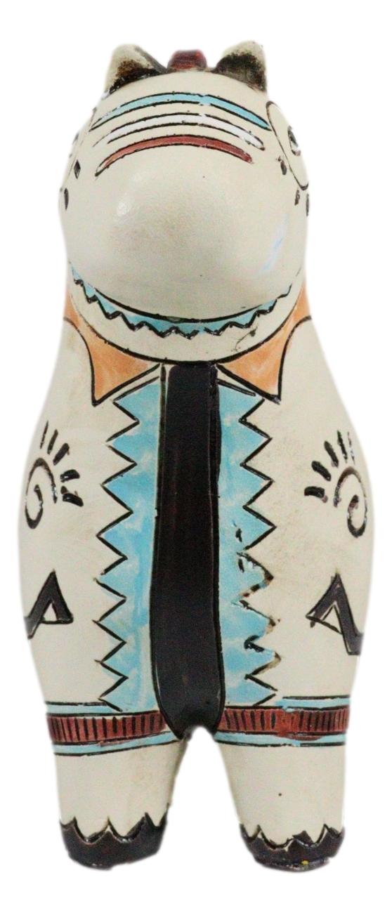 Native Tribe American Aztec Hopi Indian Style Howling Wolf Totem Spirit Figurine