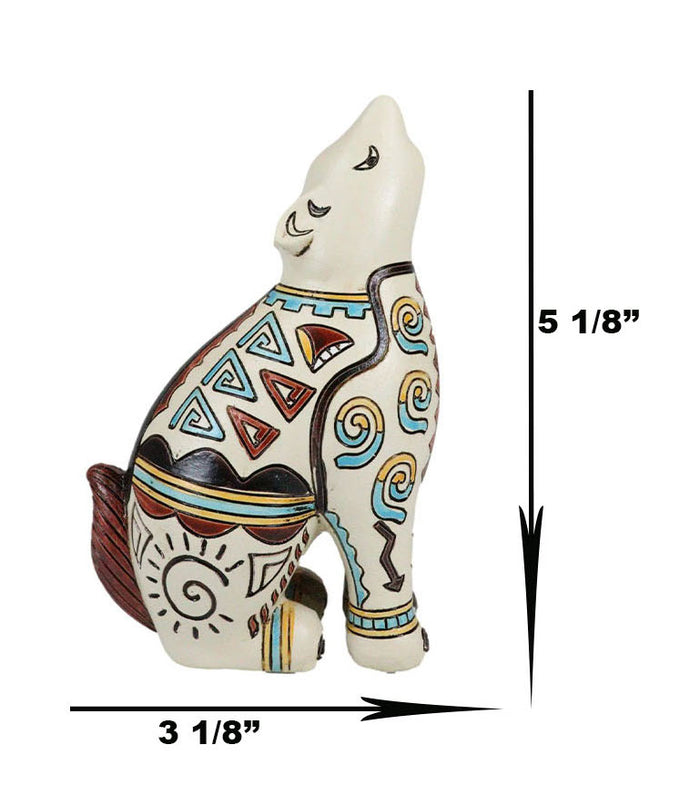 Native Tribe American Aztec Hopi Indian Style Howling Wolf Totem Spirit Figurine