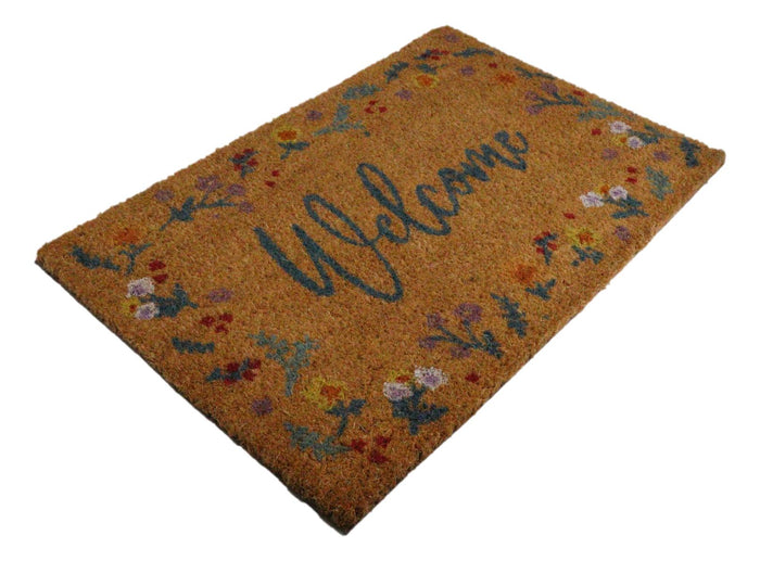 Natural Botanical Welcome Coir Coconut Fiber Welcome Floor Mat Doormat