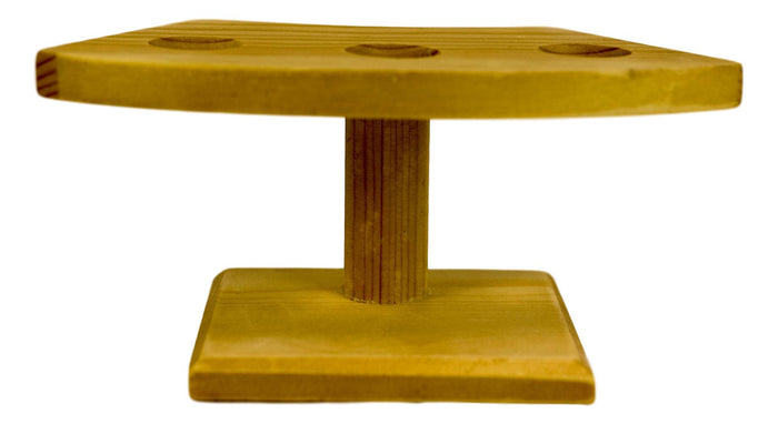 Natural Wood Japanese Style Temaki Sushi Roll Or Cone Holder Rack Stand 3 Holes