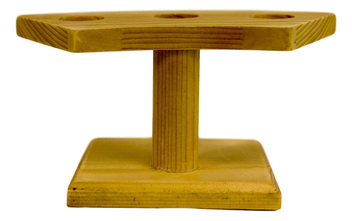 Natural Wood Japanese Style Temaki Sushi Roll Or Cone Holder Rack Stand 3 Holes