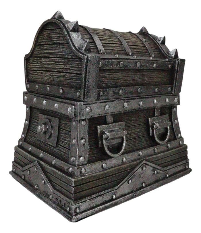 Nautical Caribbean Pirate Davy Jones Spiked Treasure Chest Small Decorative Box
