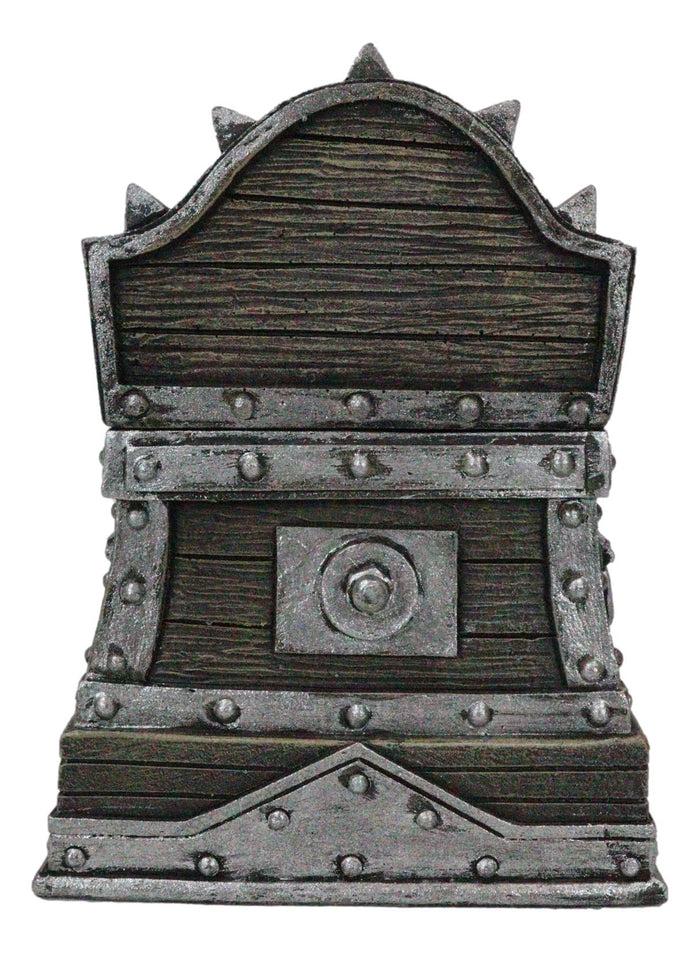 Nautical Caribbean Pirate Davy Jones Spiked Treasure Chest Small Decorative Box