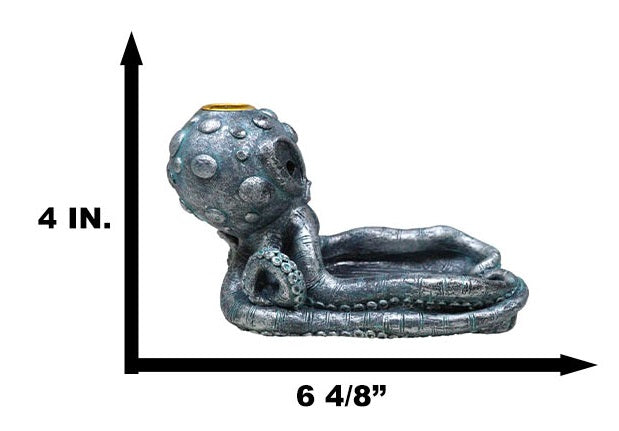 Nautical Cthulhu Octopus Sea Monster Backflow Incense Cone And Stick Holder