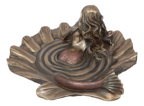 Nautical Daydreaming Mermaid Sitting By Pond Soap Dish Figurine Or Jewelry Dish