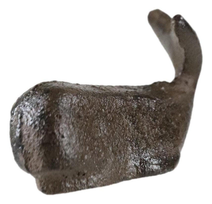 Nautical Marine Rustic Vintage Cast Iron Sperm Whale Decorative Figurine 3" L