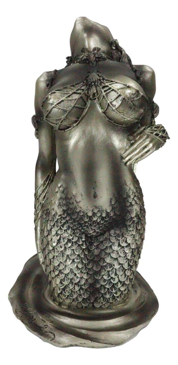 Nautical Seductive Siren Of The Seas Nude Mermaid Rising Out Of Waters Figurine