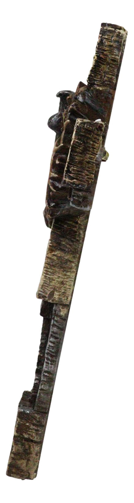 Navajo Symbols Crown Of Thorns Spike Nails Jesus Sign Faux Wooden Wall Cross
