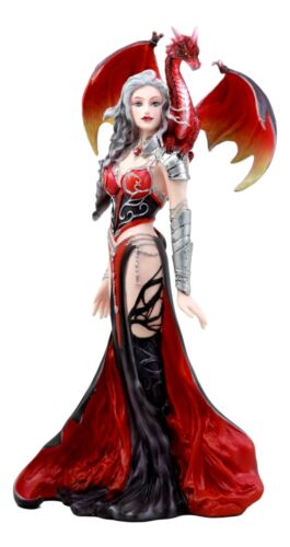 Nene Thomas Red Fire Dragon Witch Statue 12"H Queen Of Shadows Severeielle Decor