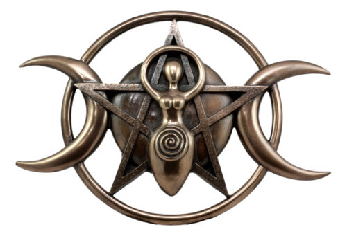 Neopagan Spiral Goddess Wall Decor Lunar Triple Goddess Wicca Plaque Figurine