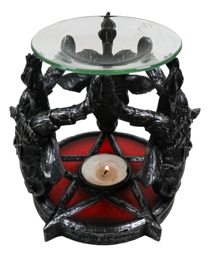 Occult Baphomet Sabbatic Goat Skulls Pentagram Candle Oil Tart Scent Burner