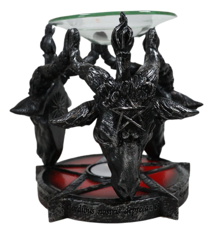 Occult Baphomet Sabbatic Goat Skulls Pentagram Candle Oil Tart Scent Burner