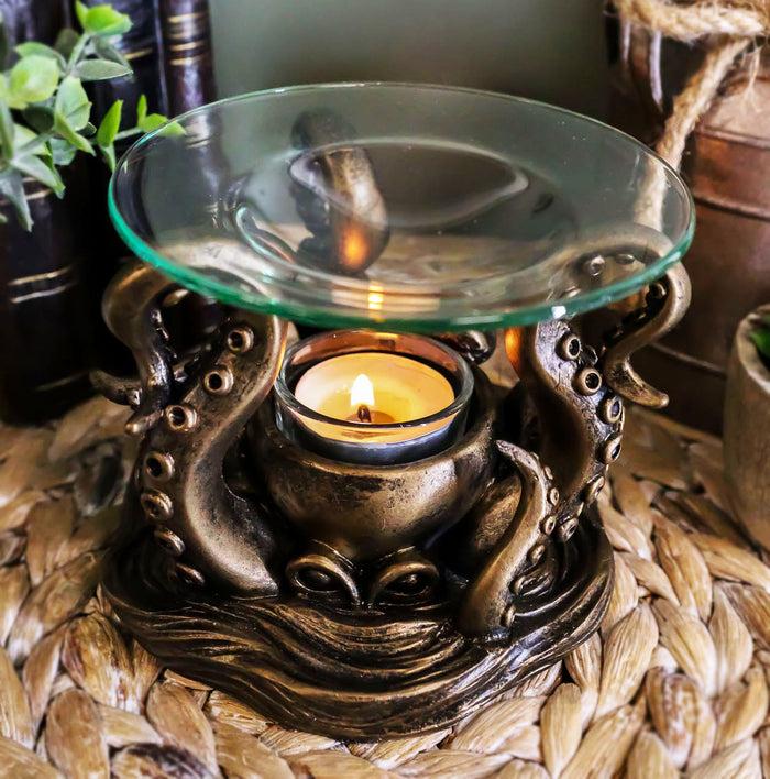 Ocean Kraken Giant Octopus Oil Warmer Or Wax Tart Burner Candle Holder Statue