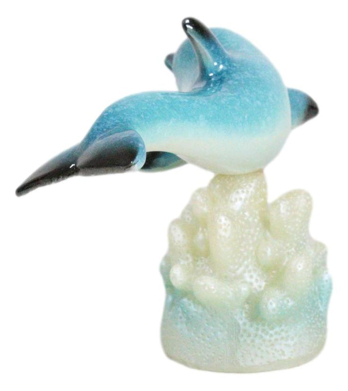 Ocean Marine Sea Dolphin Swimming By Tropical Coral Reef LED Light Figurine