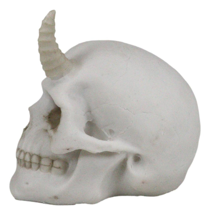 Off White Small Goat Horned Demon Skull Hell Spawn Skeleton Inferno Imp Figurine