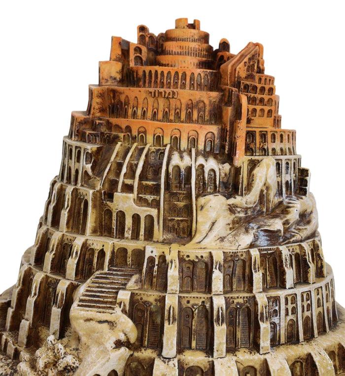 Old Testament Judeo Christian Abandoned Tower Of Babel Archaeological Figurine