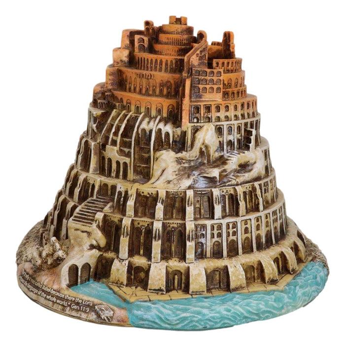 Old Testament Judeo Christian Abandoned Tower Of Babel Archaeological Figurine
