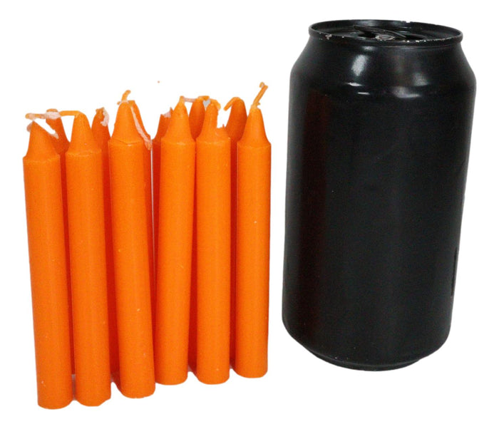 Orange Confidence Pack Of 12 Wicca Occult Witch Ritual Spell Chime Candles