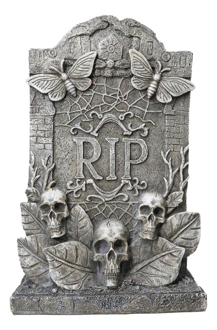Ossuary Gothic Skulls Death Moths Graveyard Mortuary RIP Tombstone Figurine Ossuary Gothic Skulls Death Moths Graveyard Mortuary RIP Tombstone Figurine