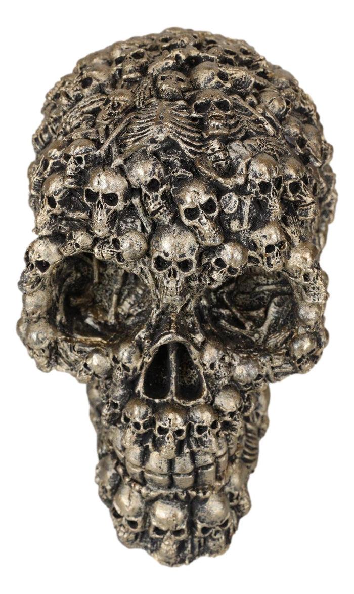 Ossuary Morphing Ghost Whisper Boneyard Skeletons Faux Brass Skull Figurine