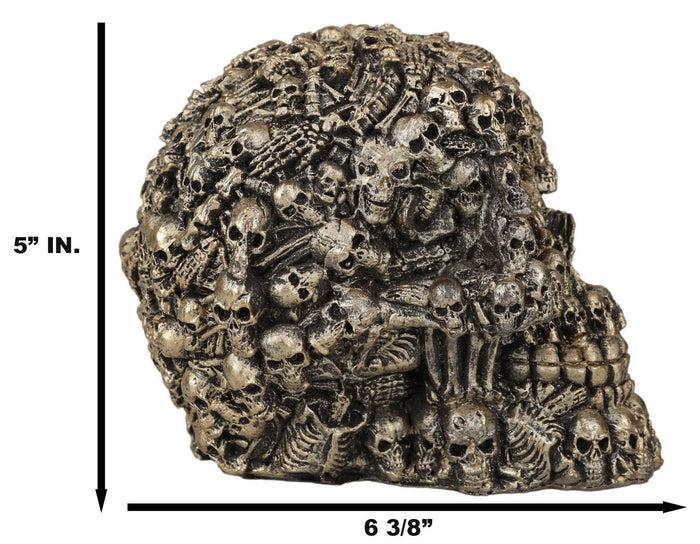 Ossuary Morphing Ghost Whisper Boneyard Skeletons Faux Brass Skull Figurine