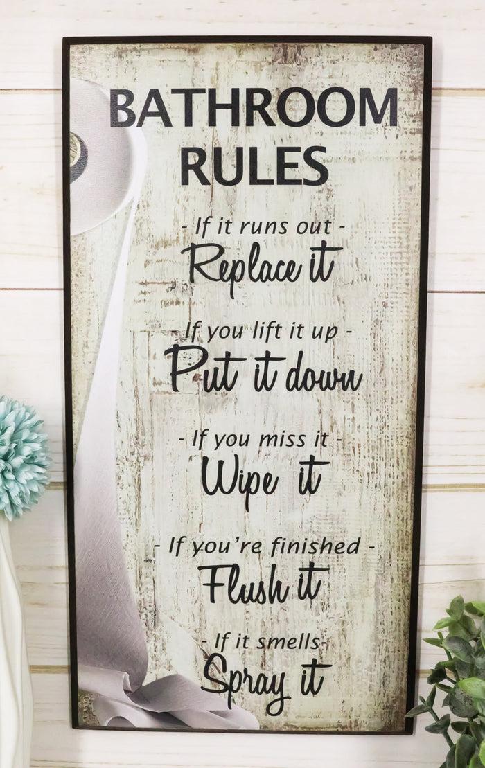 Our Family Rules Wall Art Signs Decor Set Of 3 For Kitchen House Bathroom Accent