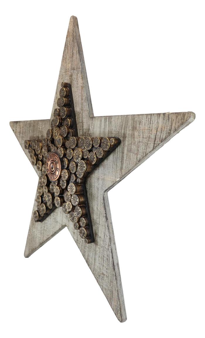 Oversized Rustic Western Patriotic Lone Star 12 Gauge Shotgun Shells Wall Decor