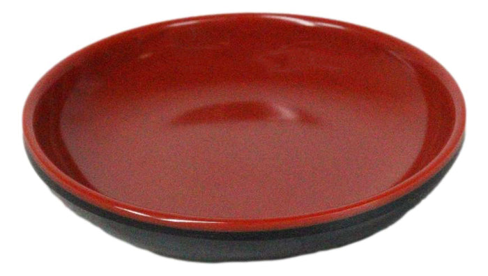 Pack Of 10 Red And Black Melamine Dipping Sauce Or Condiment Round Dishes 3"D