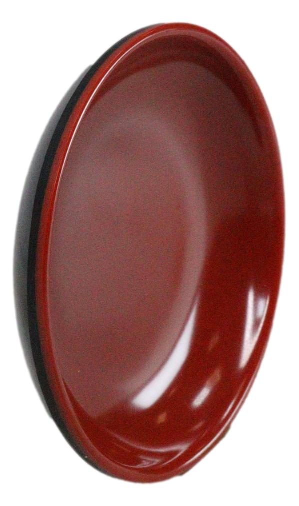 Pack Of 10 Red And Black Melamine Dipping Sauce Or Condiment Round Dishes 3"D