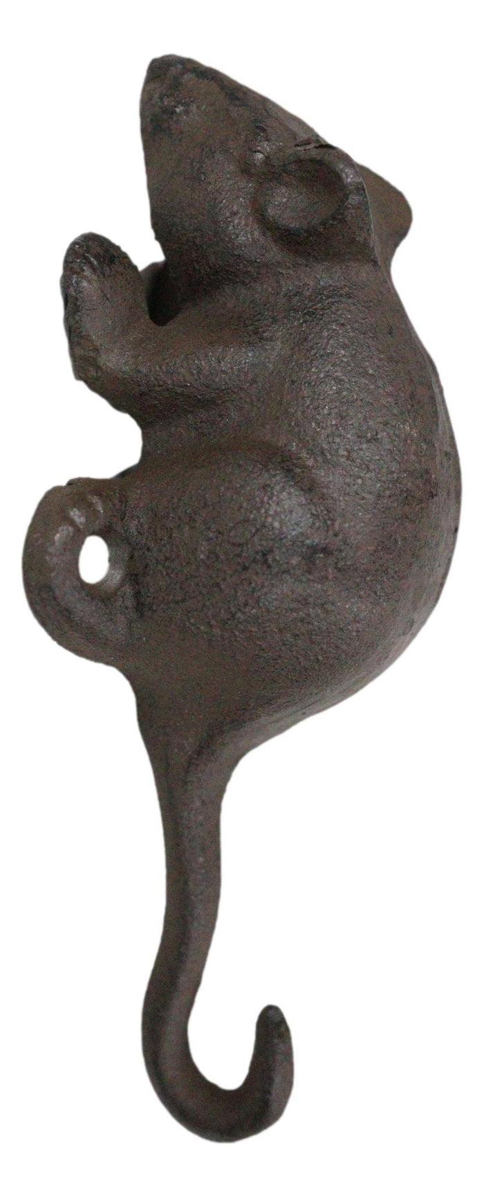 Pack Of 2 Cast Iron Rustic Western Climbing Hamster Mouse Rat Wall Hook