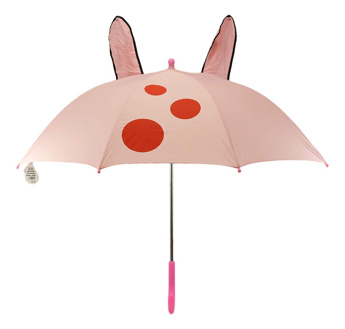 Pack Of 2 Children Kids Animated 3D Pop Up Pink Bunny Rabbit Umbrella 33"Dia
