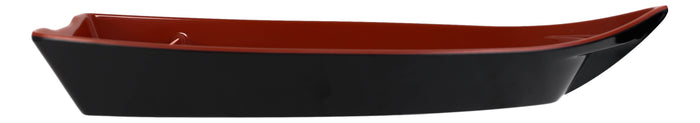 Pack Of 2 Plastic Lacquer Red Omakase Sushi Boat Serving Plate Platter 15"Long
